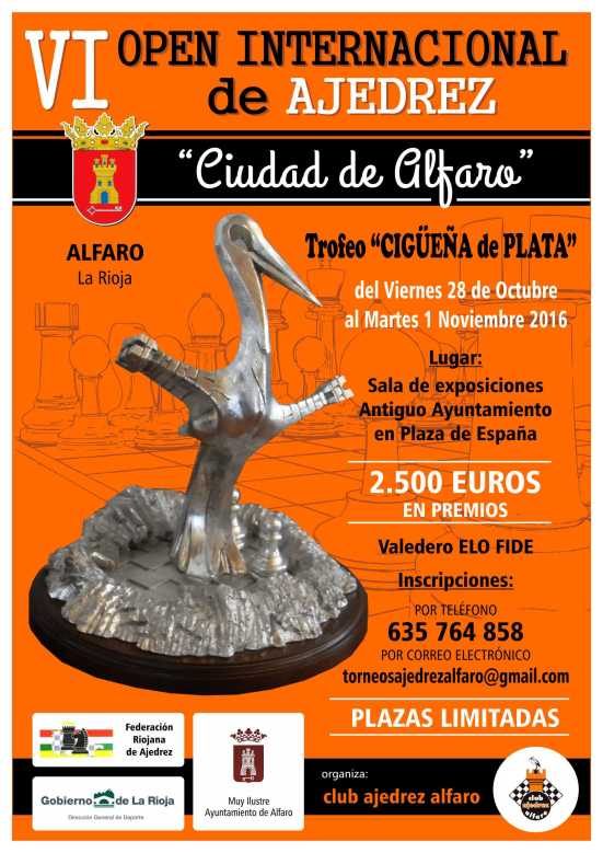 Cartel_VI_open_ajedrez Ciudad de Alfaro